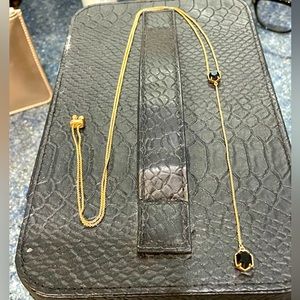 ⛄️Kendra Scott☃️ adjustable onyx drop necklace